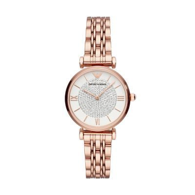 Armani Gianni T-Bar Rose Gold Stainless Steel Women Watch-AR11244