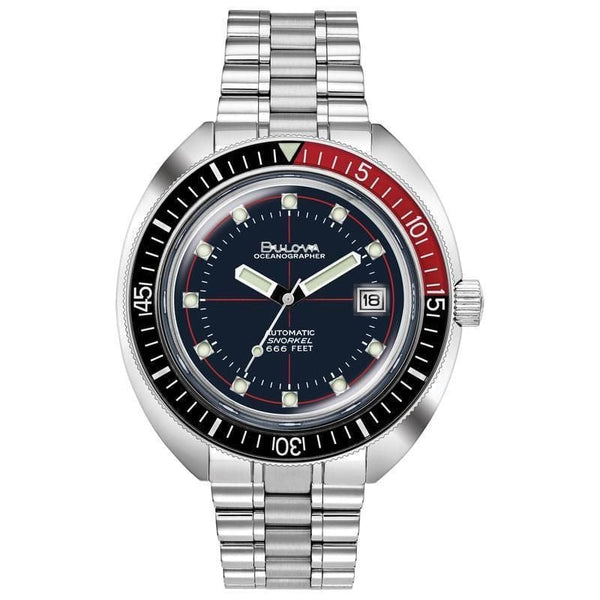 Bulova Oceanographer Automatic Mens Stainless Steel Devil Diver -98B320