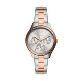 Fossil Rye Womens Silver Stainless Steel Watch - BQ3761