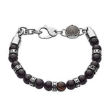 Diesel Men's Black-Tone Semi-Precious Beaded Bracelet - DX1163040