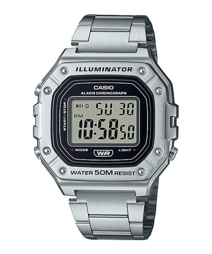 Casio - Classic Digital Silver Men's Watch - W-218HD-1AVDF