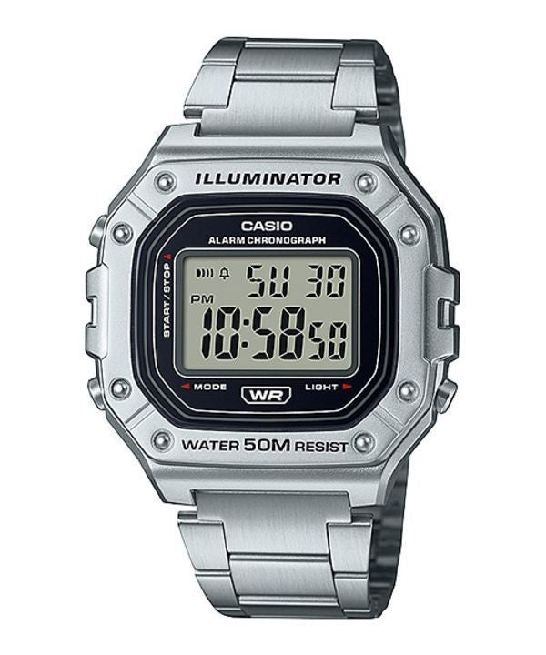Casio - Classic Digital Silver Men's Watch - W-218HD-1AVDF