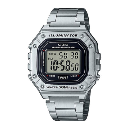 Casio - Classic Digital Silver Men's Watch - W-218HD-1AVDF