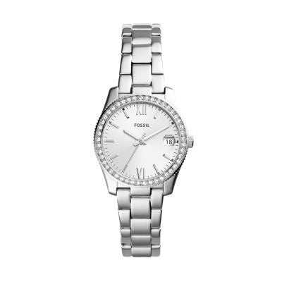 Fossil Scarlette Silver Stainless Steel Women Watch-ES4317