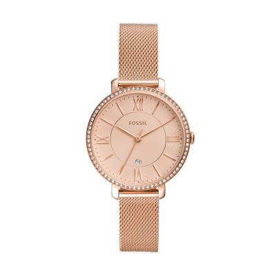 Fossil Jacqueline Rose Gold Stainless Steel Women Watch-ES4628
