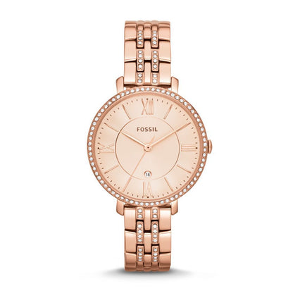 Fossil Womens Watches Jacqueline Womens Rose Gold Watch-ES3546
