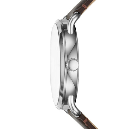 Fossil Copeland 42MM Dress Brown Leather-FS5663