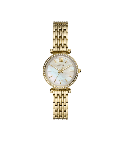 Fossil Carlie Mini Gold Stainless Steel Women Watch-ES4735
