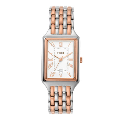 Fossil Women Raquel Three-Hand Date Two-Tone Stainless Steel Watch - ES5222