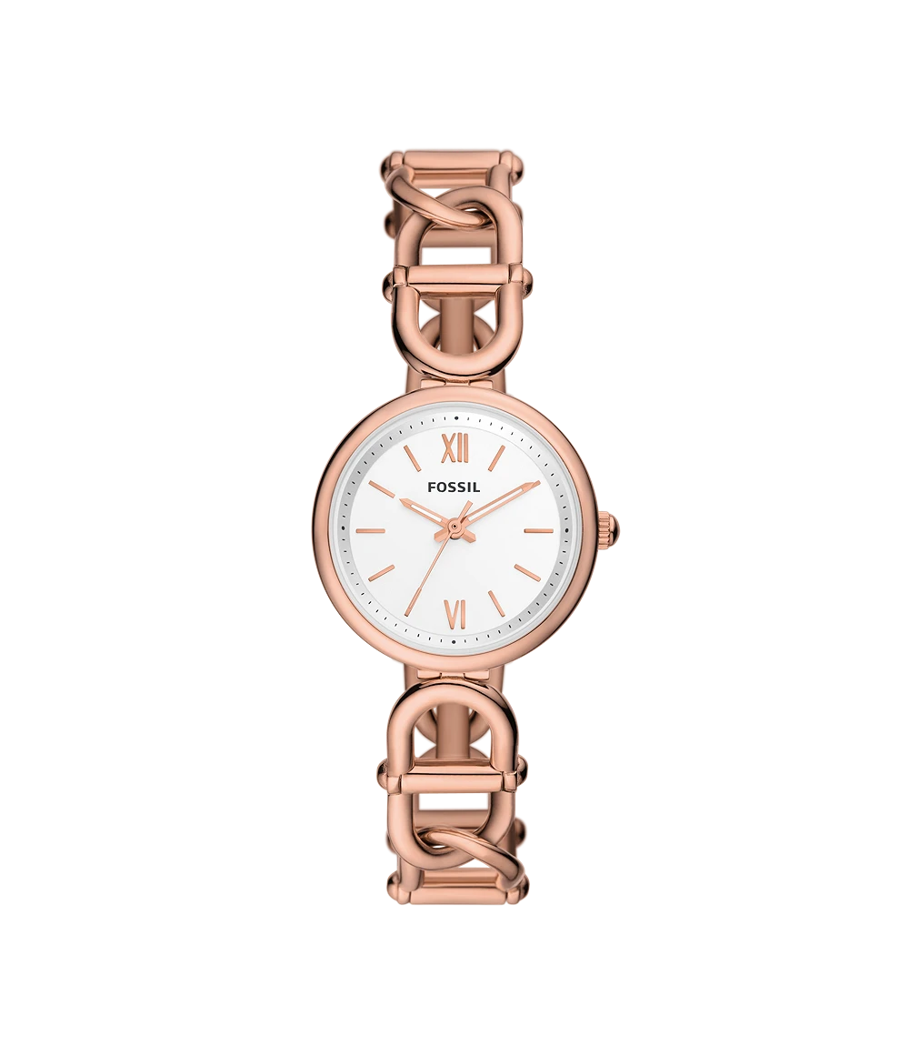 Fossil Carlie Women Rose Gold Stainless Steel Watch-ES5273