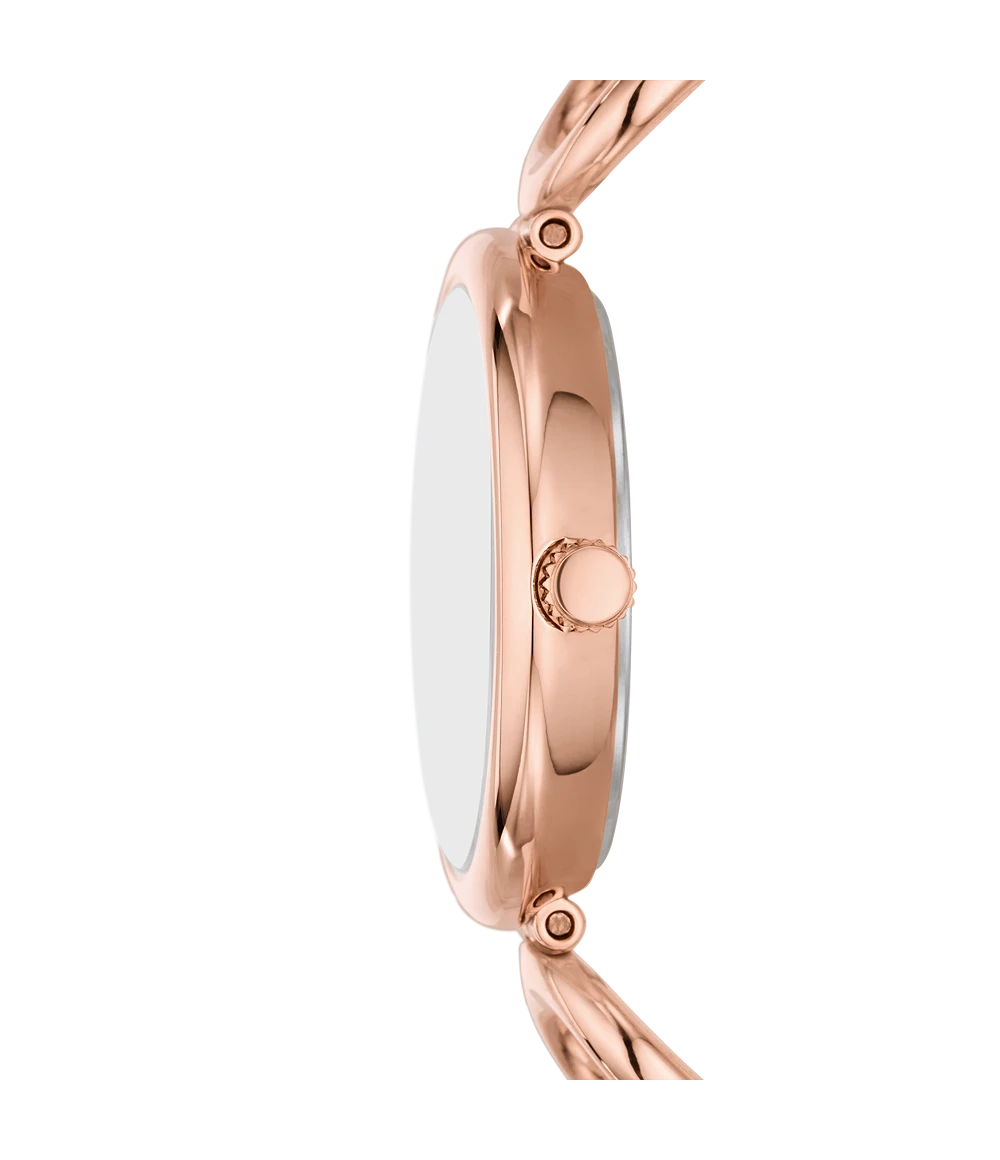 Fossil Carlie Women Rose Gold Stainless Steel Watch-ES5273