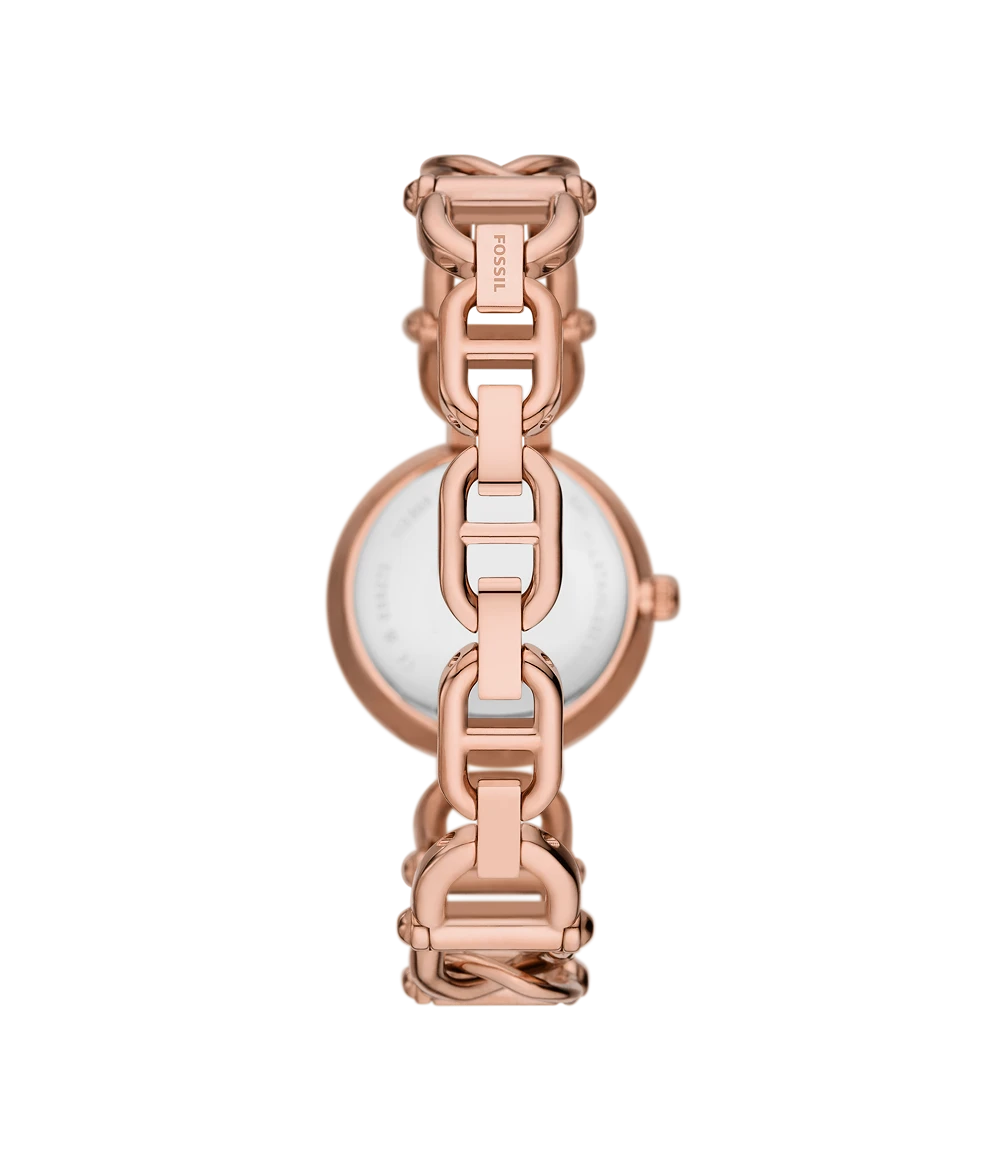 Fossil Carlie Women Rose Gold Stainless Steel Watch-ES5273