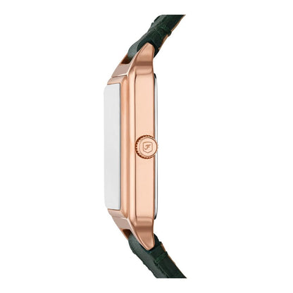 Fossil Raquel Womens Green Leather Watch-ES5366
