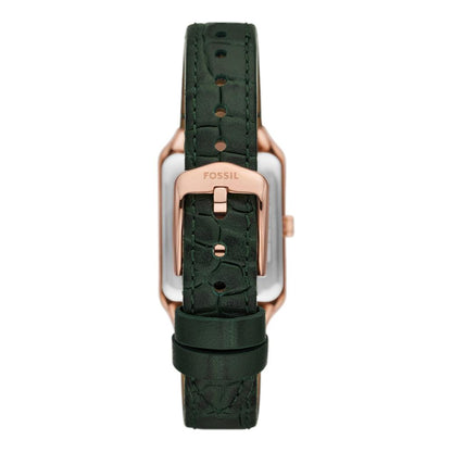Fossil Raquel Womens Green Leather Watch-ES5366