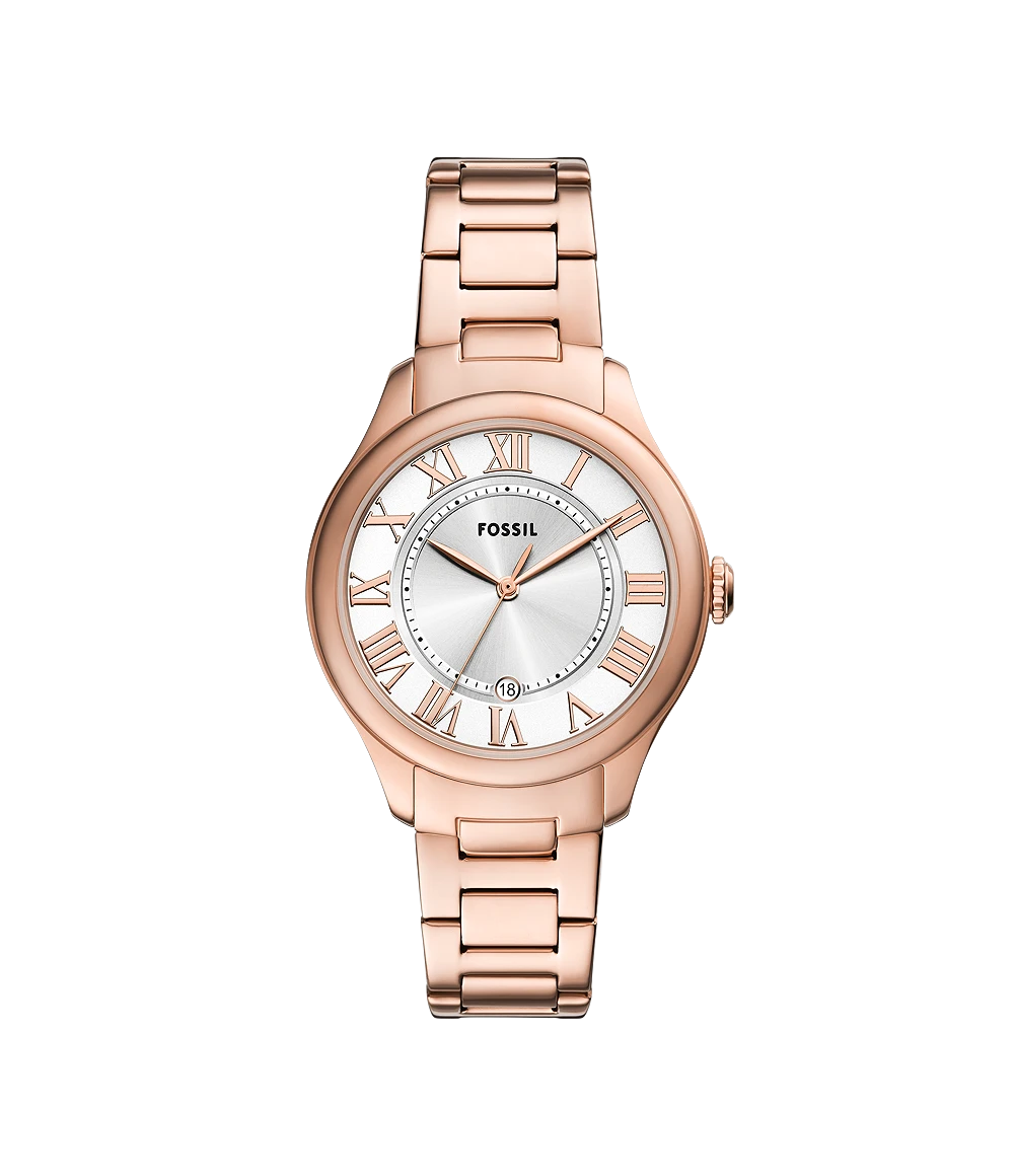 Fossil Gilmore Womens Rose Gold Stainless Steel Strap Watch-ES5394