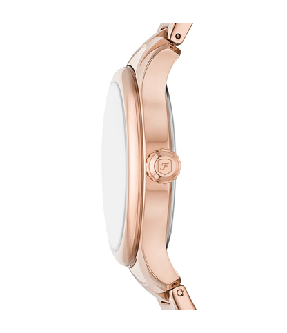 Fossil Gilmore Womens Rose Gold Stainless Steel Strap Watch-ES5394