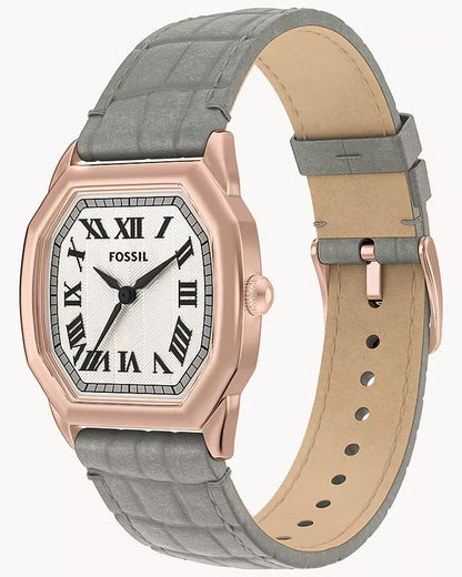 Fossil- Harlow 3-Hand Croco Leather Watch - Grey ES5435