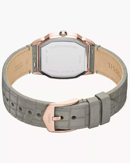 Fossil- Harlow 3-Hand Croco Leather Watch - Grey ES5435