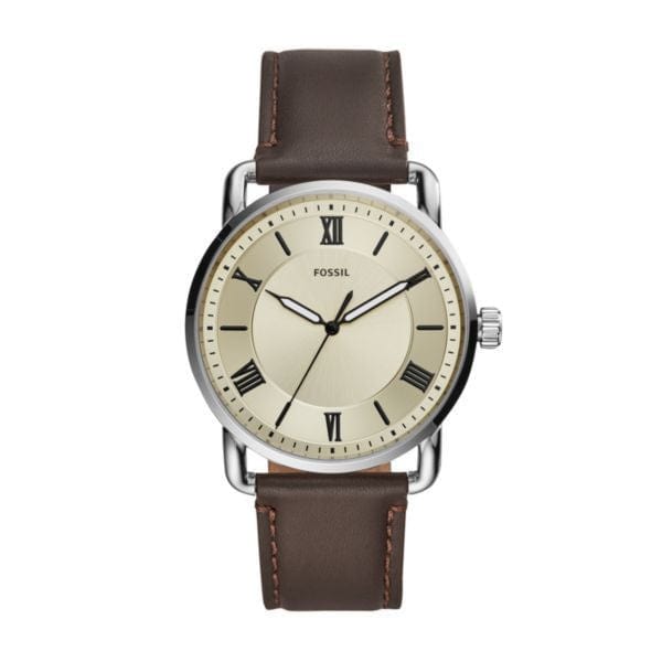 Fossil Copeland 42MM Dress Brown Leather-FS5663