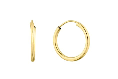 9ct Yellow Gold Sleeper Hoop Earrings