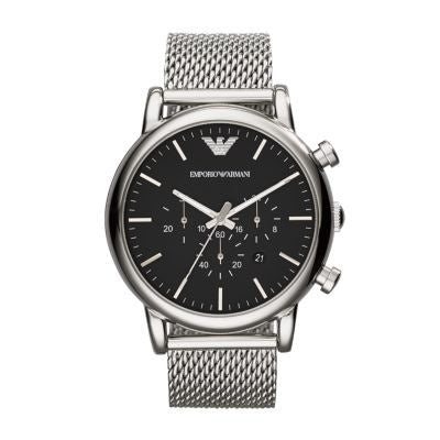 Armani Luigi Silver/Steel Stainless Steel Mesh Men Watch-AR1808