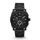 Fossil Machine Men'S Black Stainless Steel Watch-FS4552