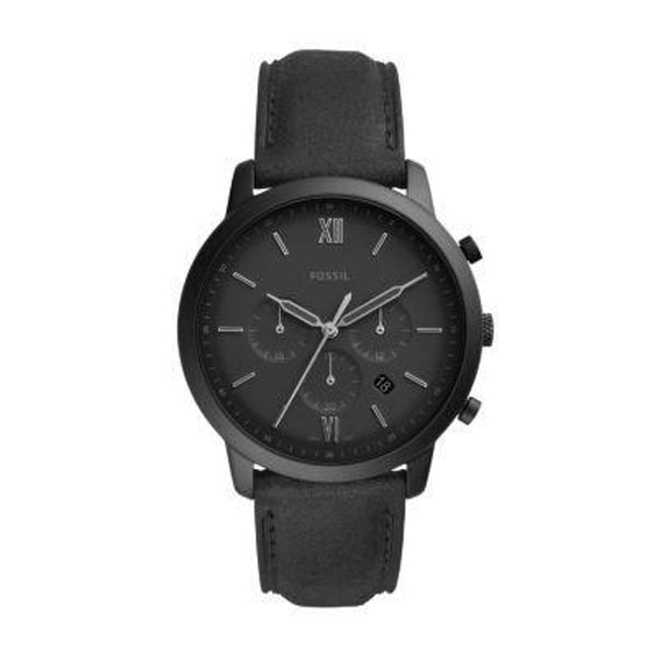 Fossil Neutra Chrono Black Leather Men Watch-FS5503