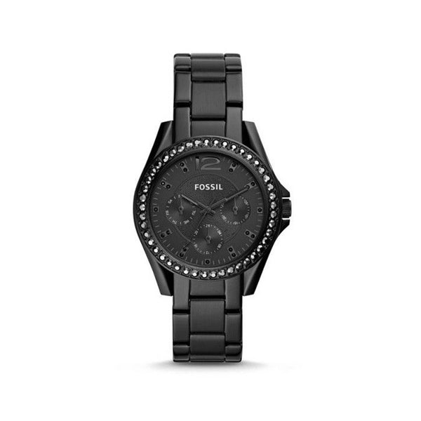 Fossil Riley Black Stainless Steel Women Watch-ES4519