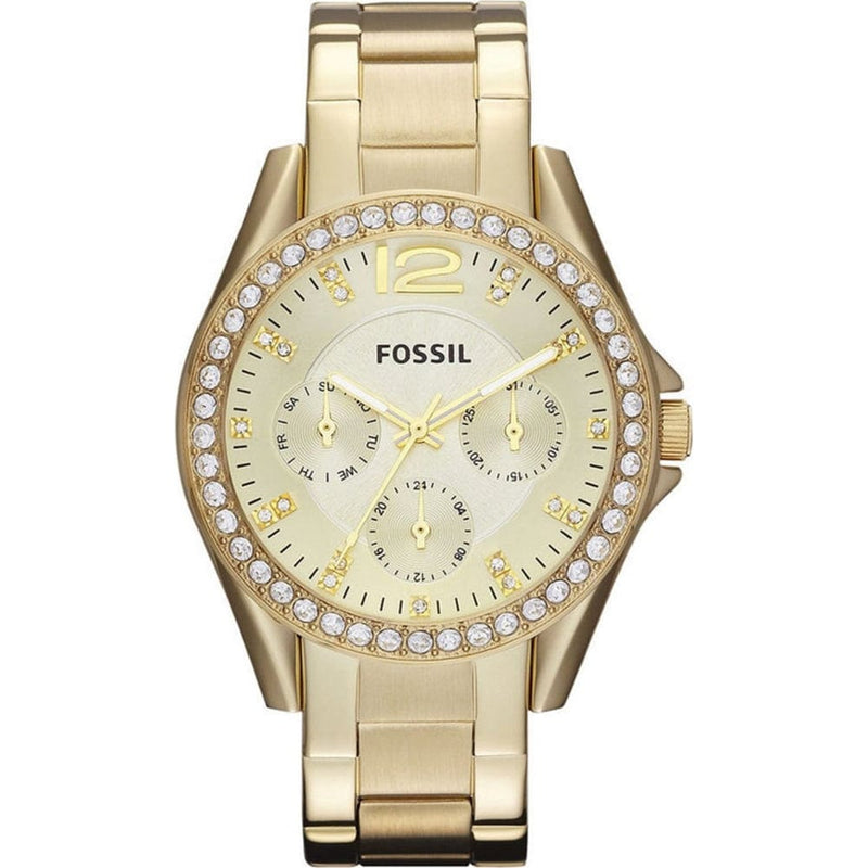 Fossil Riley Women'S Gold Stainless Steel Watch-ES3203