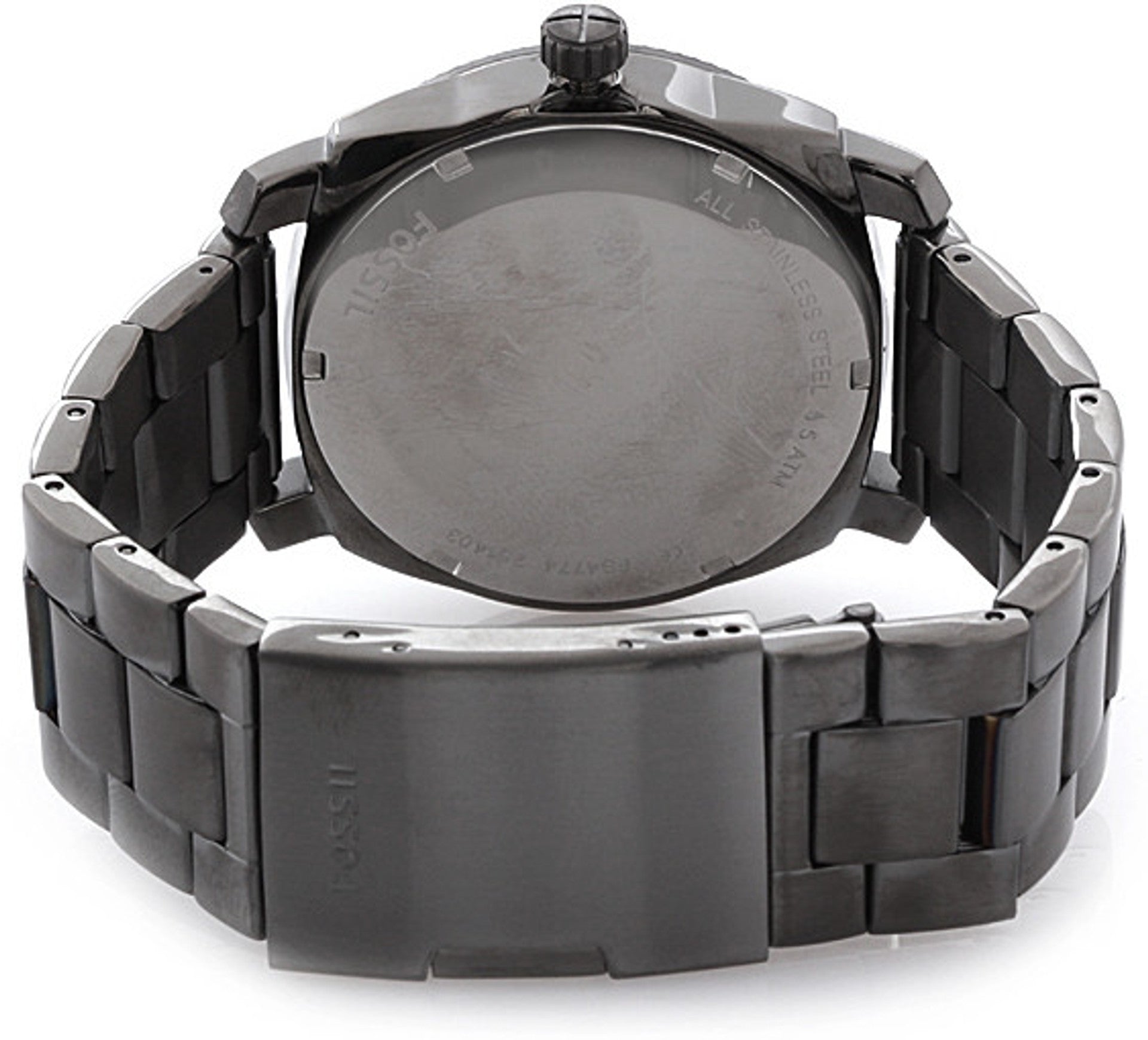 Fossil Machine Mid Smoke Stainless Steel Men Watch-FS4774