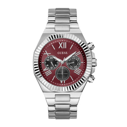 Guess Equity Mens Silver Stainless Steel Watch-GW0703G7
