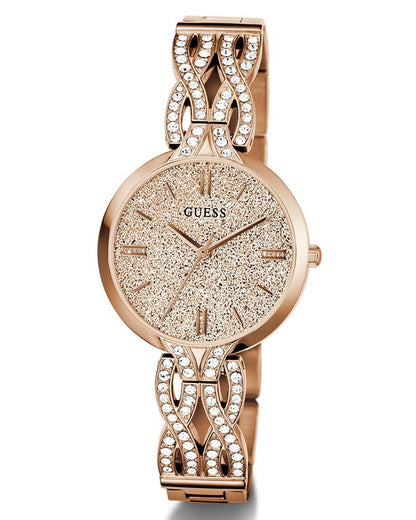 Guess - Womens Rose Gold Stainless steel Strap Watch-GW0868L4