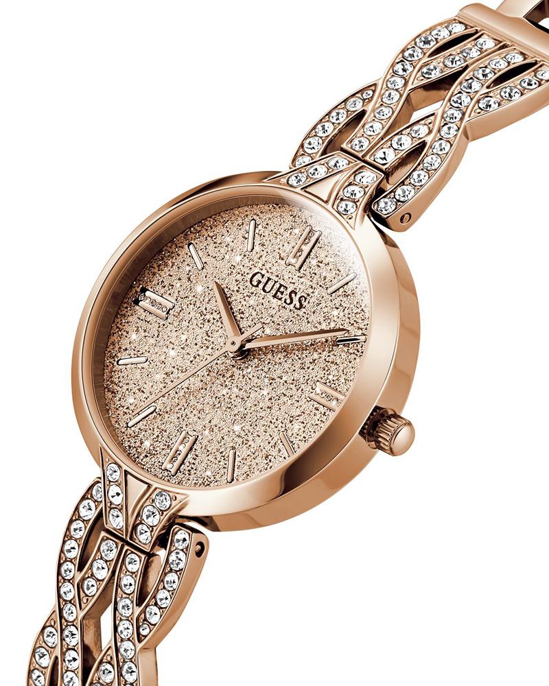 Guess - Womens Rose Gold Stainless steel Strap Watch-GW0868L4