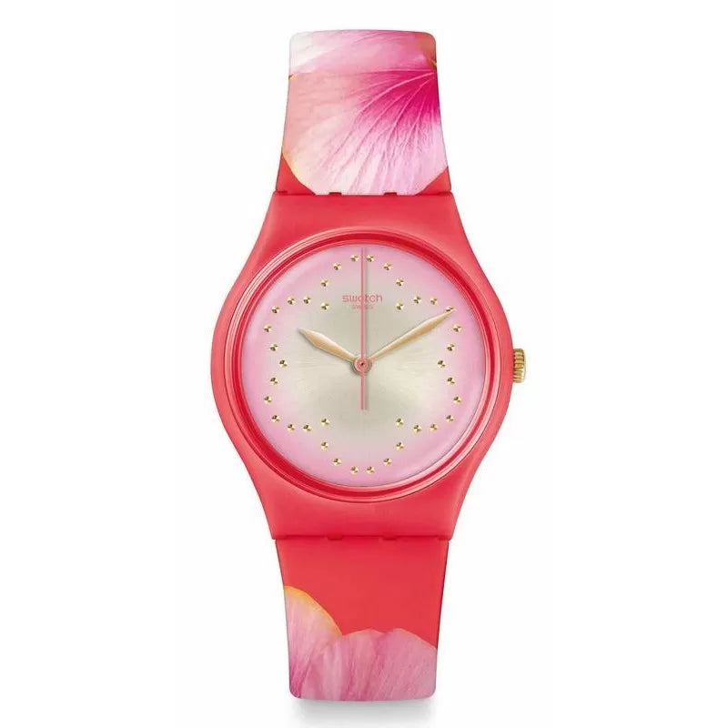 Swatch-Fiore Di Maggio Pink Unisex Rubber Watch-GZ321