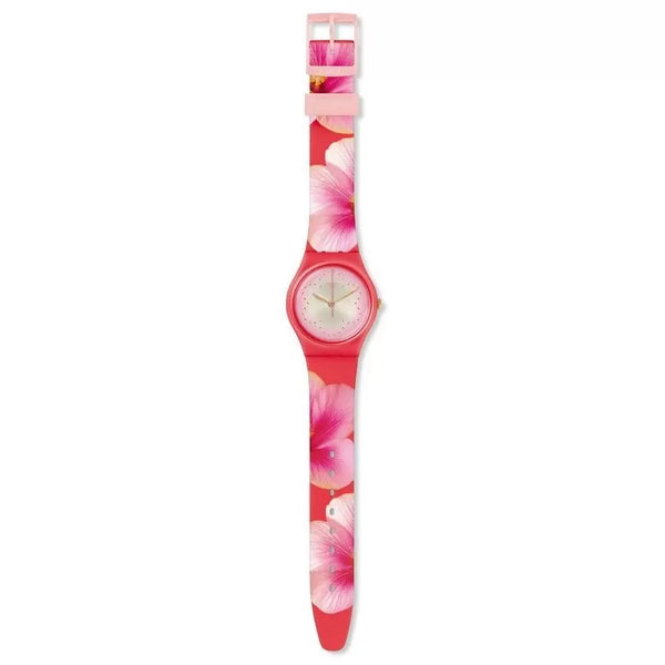 Swatch-Fiore Di Maggio Pink Unisex Rubber Watch-GZ321