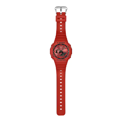 Casio G-Shock - Mens Rubber Strap Red Analogue & Digital Watch - GA-2100RRB-4ADR