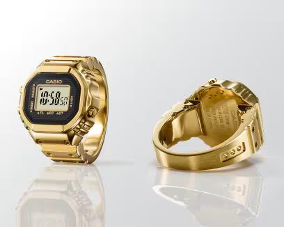 Casio Retro - Unisexs Metal Strap Gold Digital Watch - CRW-001G-9DR