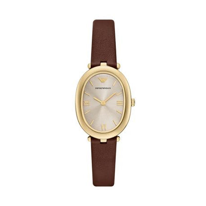 Emporio Armani Sinfonia Brown Leather Womens Watch-AR11708