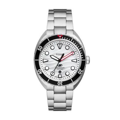 Fossil Breaker Silver Stainless steel Mens Watch-FS6063
