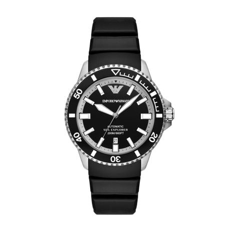 Emporio Armani Sea Explorer Black Stainless steel Mens Watch-AR60078