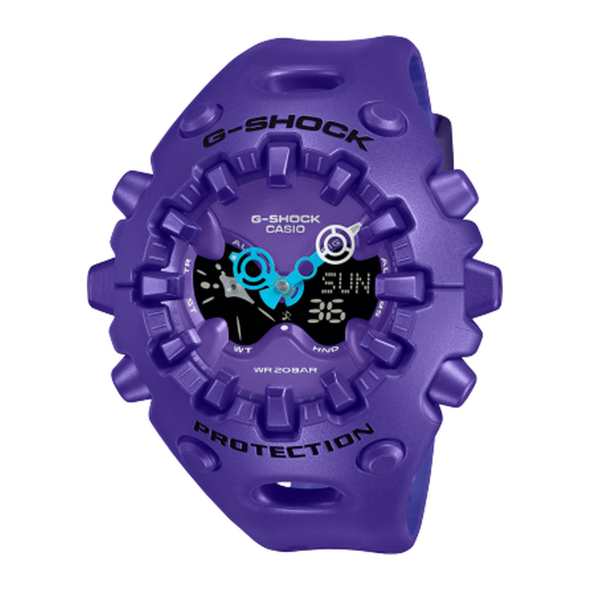 Casio G-Shock GA-V01-2ADR -Hidden Glow Series-5Yr Battery-200M WR-Purple