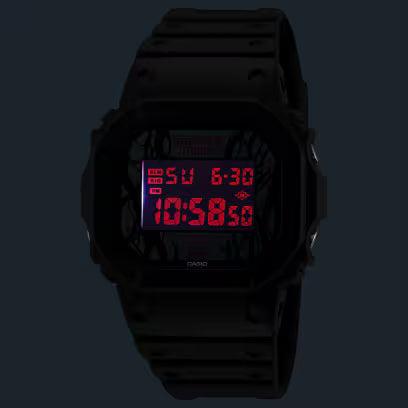 Casio G-Shock - Mens Rubber Strap Black Digital Watch - DW-5600STT-1DR