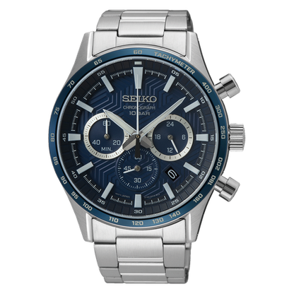 Seiko Discover More SSB445P1 -Racing Blue Panda Dial -Sapphire & 100M WR