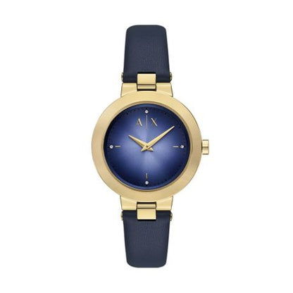 Armani Exchange Jackie Blue Leather Womens Watch-AX5179