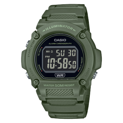 Casio Standard Men's W-219HC Series - Green