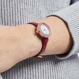 Armani Gianni T-Bar Womens Red Leather Watch-AR11388