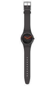 Swatch-Blk Blur Black Unisex Rubber Watch-SUOB183