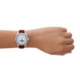 Armani Leo Womens Red Leather Watch-AR60075