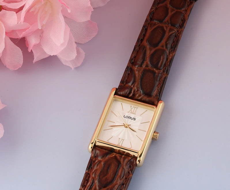 Lorus - Men Brown Leather Strap Watch - RH838CX9
