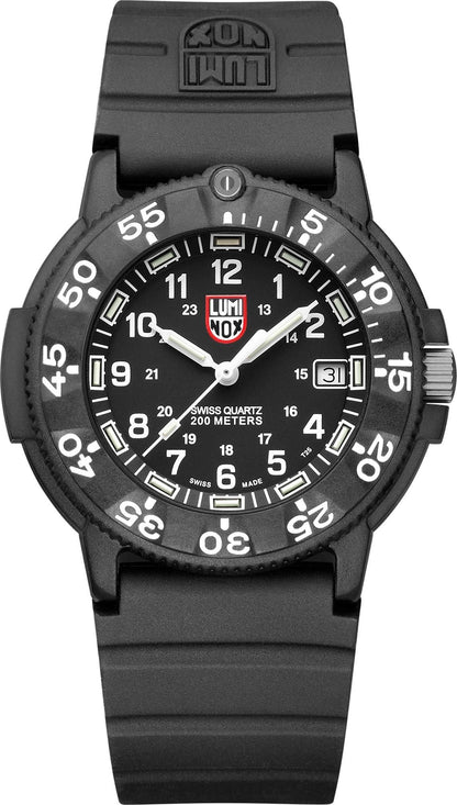 Luminox Navy Seal Mens Black Rubber Strap Watch-XS.3001.F